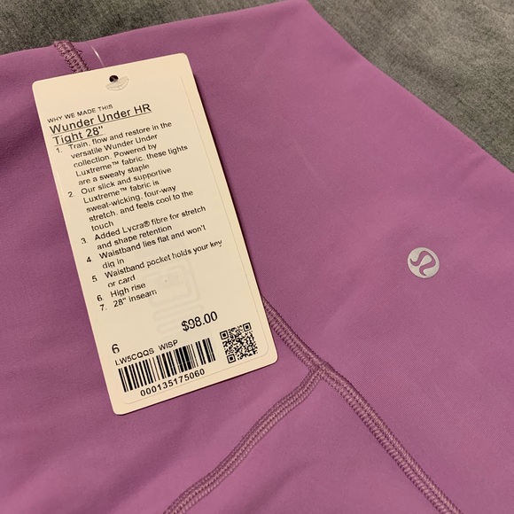 NWT Lululemon Wunder Under HR Tight Size 6 Wisteria Purple - Picture 2 of 4